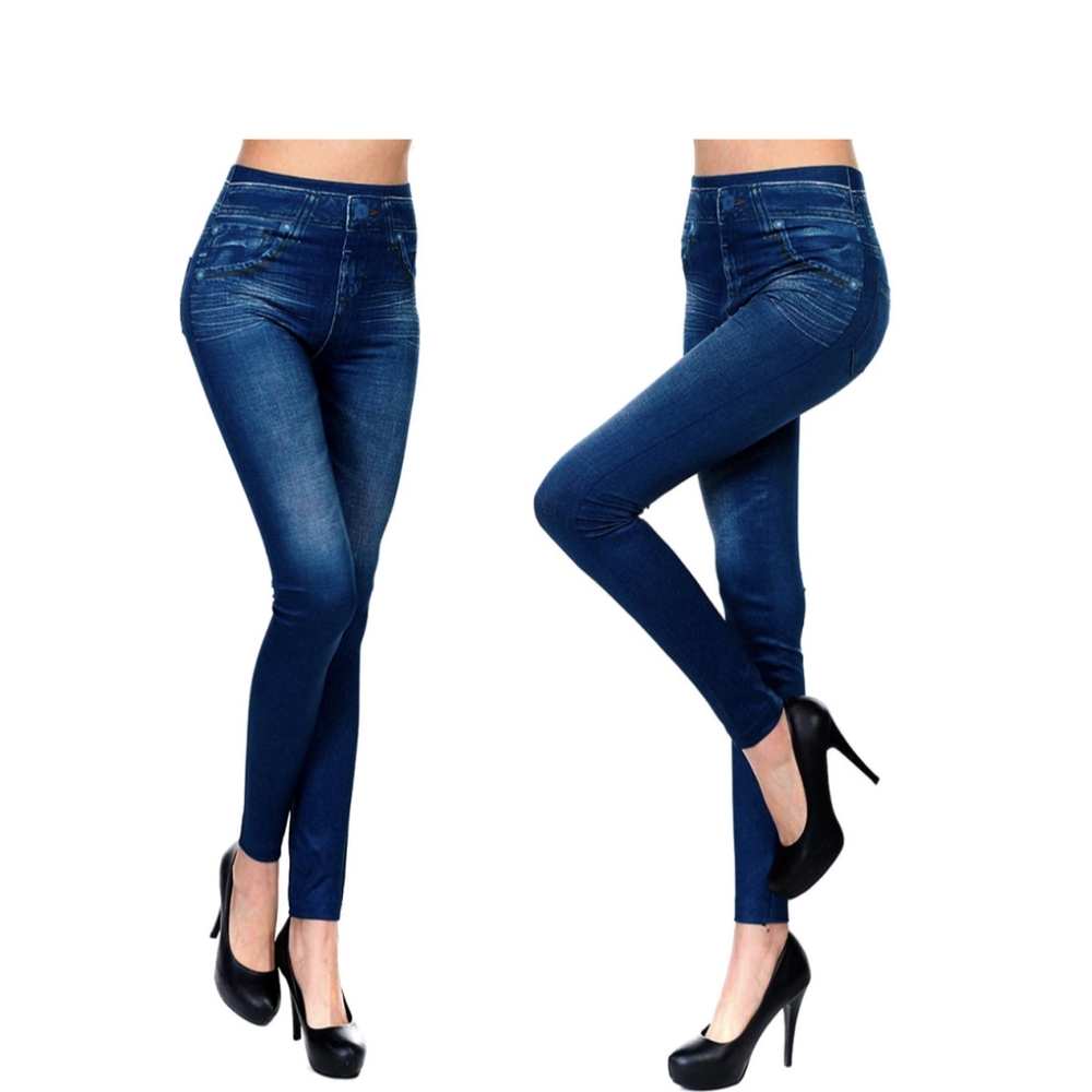 Women's Classic Blue Denim Leggings